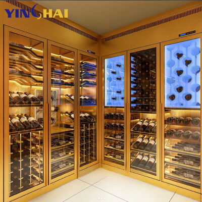 quality  Custom Stainless Steel Wine Cellar Freestanding Luxury Wine Cellar High Capacity factory