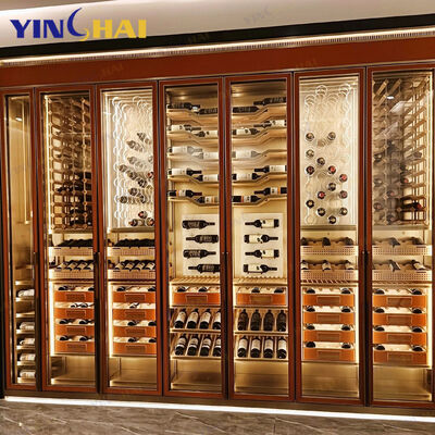 quality  Stainless Steel Temperature Controlled Wine Cabinet LED Light Temp Controlled Wine Cabinets factory