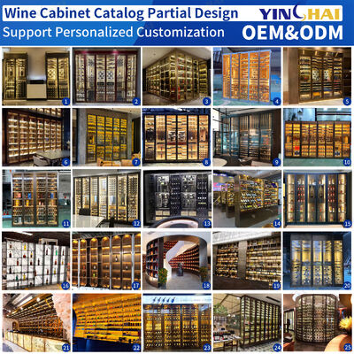 Constant Temperature Stainless Steel Wine Cabinet Luxury Wine Cabinet For Bars And Living Rooms