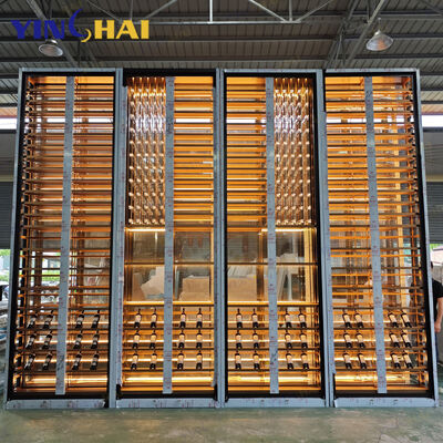 Adjustable Thermostat Stainless Steel Wine Cabinet Commercial And Home Bar Luxury Wine Cabinet