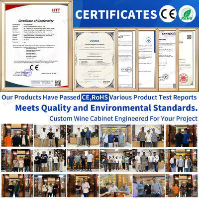 Adjustable Thermostat Stainless Steel Wine Cabinet Commercial And Home Bar Luxury Wine Cabinet