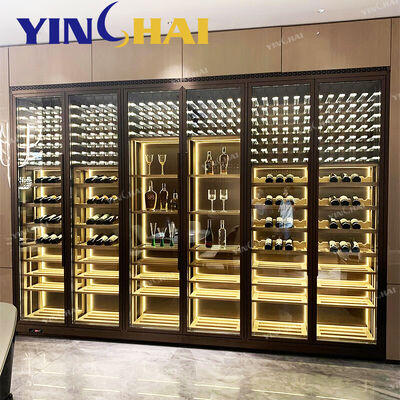 Customized Stainless Steel Wine Cabinet Living Room Wine Cabinet With Temperature Control