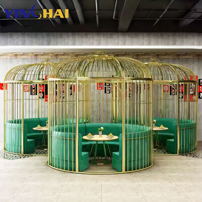 Modern Design Large Screens Room Dividers for Living Room Restaurant Recreation Area Stainless Steel Metal Partition