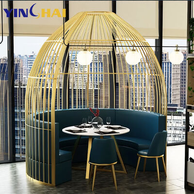 Modern Design Large Screens Room Dividers for Living Room Restaurant Recreation Area Stainless Steel Metal Partition
