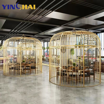 Modern Design Large Screens Room Dividers for Living Room Restaurant Recreation Area Stainless Steel Metal Partition