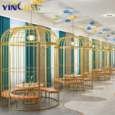 Modern Design Large Screens Room Dividers for Living Room Restaurant Recreation Area Stainless Steel Metal Partition