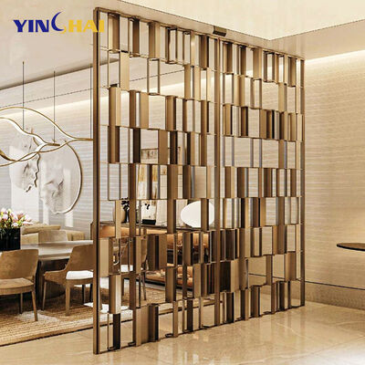 Stainless Steel Metal Screen Partition for Hotel Restaurant Lobby Living Room Cutting Method and Disassembly Function