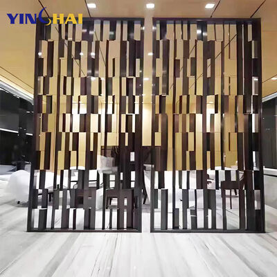 Stainless Steel Metal Screen Partition for Hotel Restaurant Lobby Living Room Cutting Method and Disassembly Function