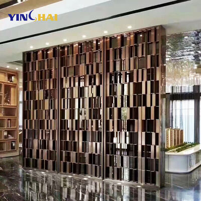 Stainless Steel Metal Screen Partition for Hotel Restaurant Lobby Living Room Cutting Method and Disassembly Function