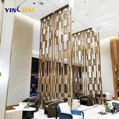 Stainless Steel Metal Screen Partition for Hotel Restaurant Lobby Living Room Cutting Method and Disassembly Function