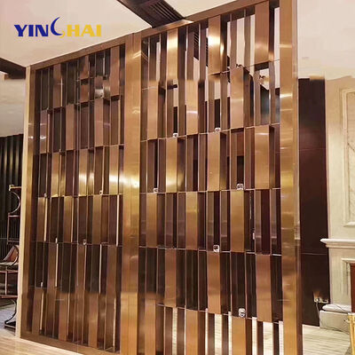 Stainless Steel Metal Screen Partition for Hotel Restaurant Lobby Living Room Cutting Method and Disassembly Function