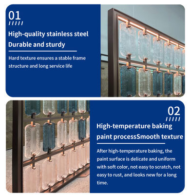 UV Resistant Glass Panel Room Divider High Hardness For Living Room And Dining Room