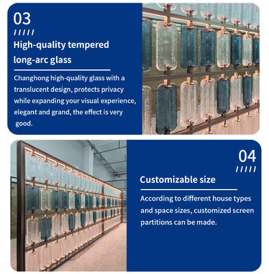 UV Resistant Glass Panel Room Divider High Hardness For Living Room And Dining Room