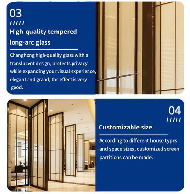 Soundproof Glass Room Divider Panels for Hotel Lobby And Restaurant Customizable