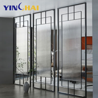 Decorative Glass Screen Room Divider Corrosion Proof For Living Room And Home