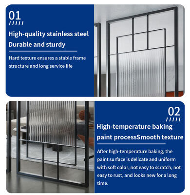 Decorative Glass Screen Room Divider Corrosion Proof For Living Room And Home