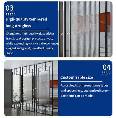 Decorative Glass Screen Room Divider Corrosion Proof For Living Room And Home