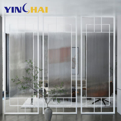 Decorative Glass Screen Room Divider Corrosion Proof For Living Room And Home
