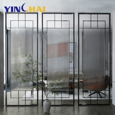 Decorative Glass Screen Room Divider Corrosion Proof For Living Room And Home