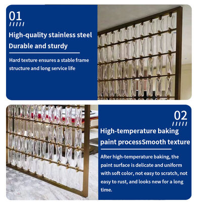 Hand Polishing Metal Partitions Dividers Corrosion Resistant For Home Entrance