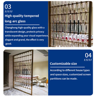 Hand Polishing Metal Partitions Dividers Corrosion Resistant For Home Entrance
