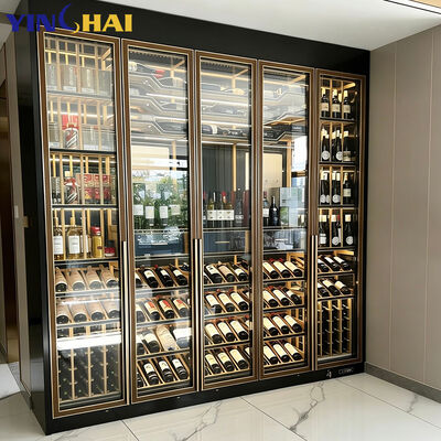 Stainless Steel With Glass Door Constant Wine Cabinet For Living Room