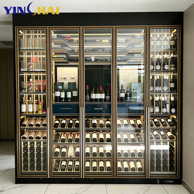 Stainless Steel With Glass Door Constant Wine Cabinet For Living Room