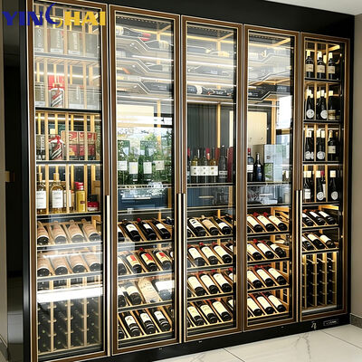 Stainless Steel With Glass Door Constant Wine Cabinet For Living Room