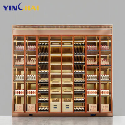 Modern Stainless Steel Bar Wine Storage Cabinet  Display For Living Room