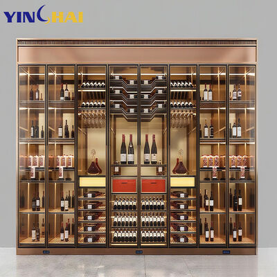 Modern Stainless Steel Bar Wine Storage Cabinet  Display For Living Room