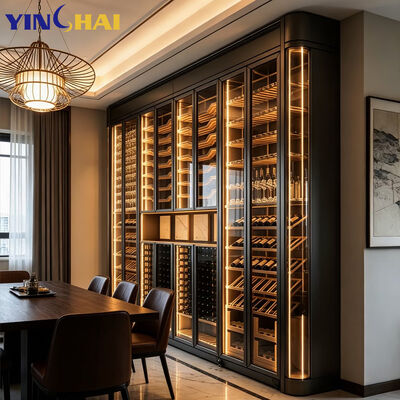 Commercial Constant Temperature Wine Display Cabinets With Glass Door