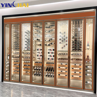 High Quality Temperature Built In Wall Industrial Metal Wine Cabinet