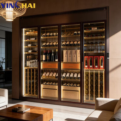 High Quality Temperature Built In Wall Industrial Metal Wine Cabinet
