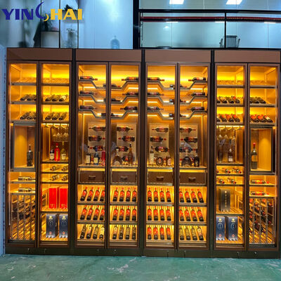 Custom Design Stainless Steel Bar Wine Cabinet Wine Fridge And Cabinet