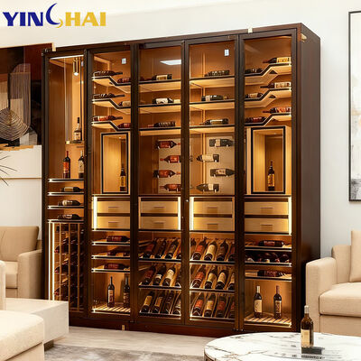Custom Design Stainless Steel Bar Wine Cabinet Wine Fridge And Cabinet