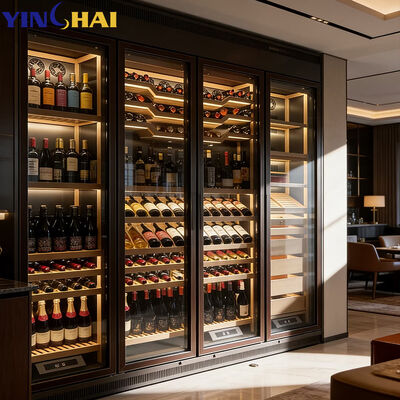 High Quality Custom Stainless Steel Wine Closet Built In Wine Fridge Cabinet