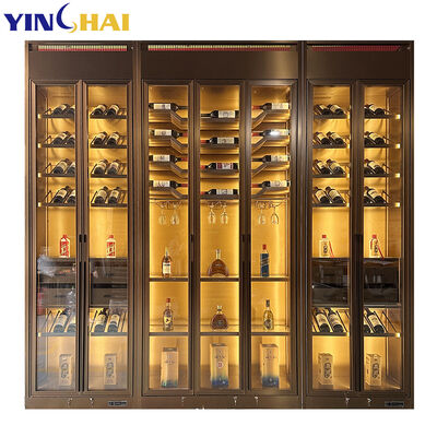 Oem Freestanding Double Door Wine Fridge Climate Controlled Wine Cabinet