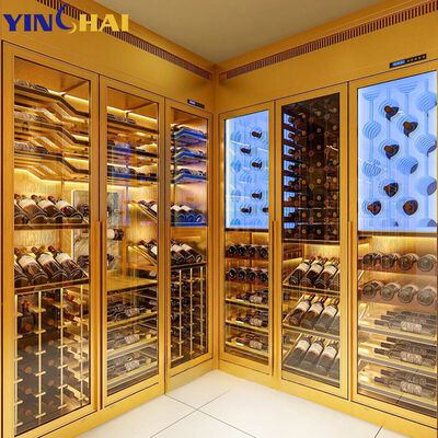 Custom Design Dual Zone Chiller Wine Storage Cabinets Temperature Controlled
