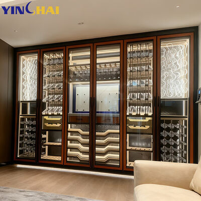 Custom Design Stainless Steel Bar Wine Cabinet Wine Fridge And Cabinet