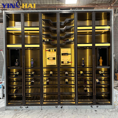 Custom Made stainless steel built in wine cabinet large wine fridge capacity