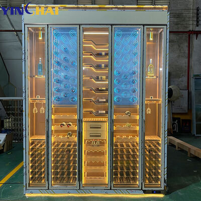 120 bottle Wine Cabinet with LED Light for Living Room & Bar