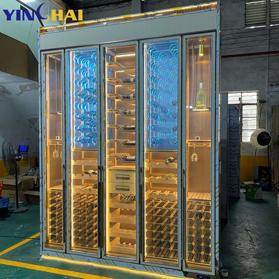 120 bottle Wine Cabinet with LED Light for Living Room & Bar