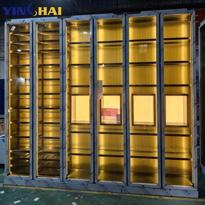 Modern 60-300 Bottle Wine Cabinet Glass Door Freestanding Wine Rack