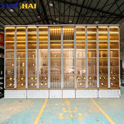 Modern 60-300 Bottle Wine Cabinet Glass Door Freestanding Wine Rack
