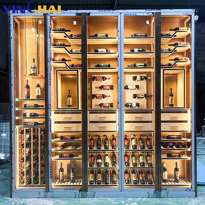 Modern 60-300 Bottle Wine Cabinet Glass Door Freestanding Wine Rack