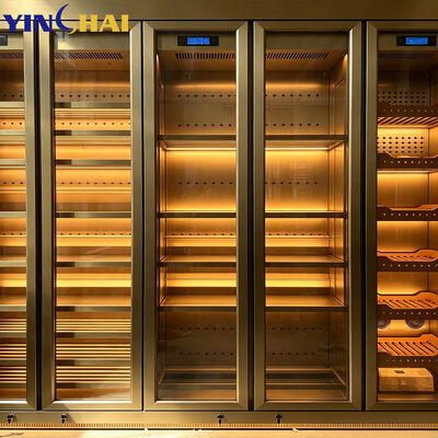 Dual Zone 50-59 Bottle Wine Cabinet Glass Door Freestanding Liquor & Wine Storage