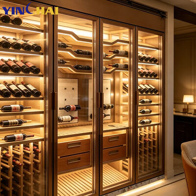 Medium 50-59 Bottle Stainless Steel Wine Cabinet Bottle Wine Cooler