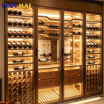 Medium 50-59 Bottle Stainless Steel Wine Cabinet Bottle Wine Cooler
