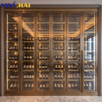 Home Wine Cellar Residential Wine Storage with LED Light Wine Display Rack 