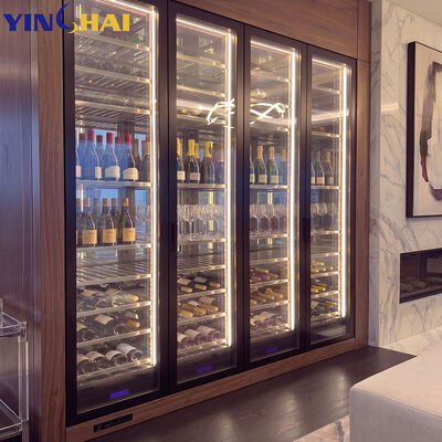 Dual Zone Wine Cabinet Glass Door Liquor Storage for Home & Bar